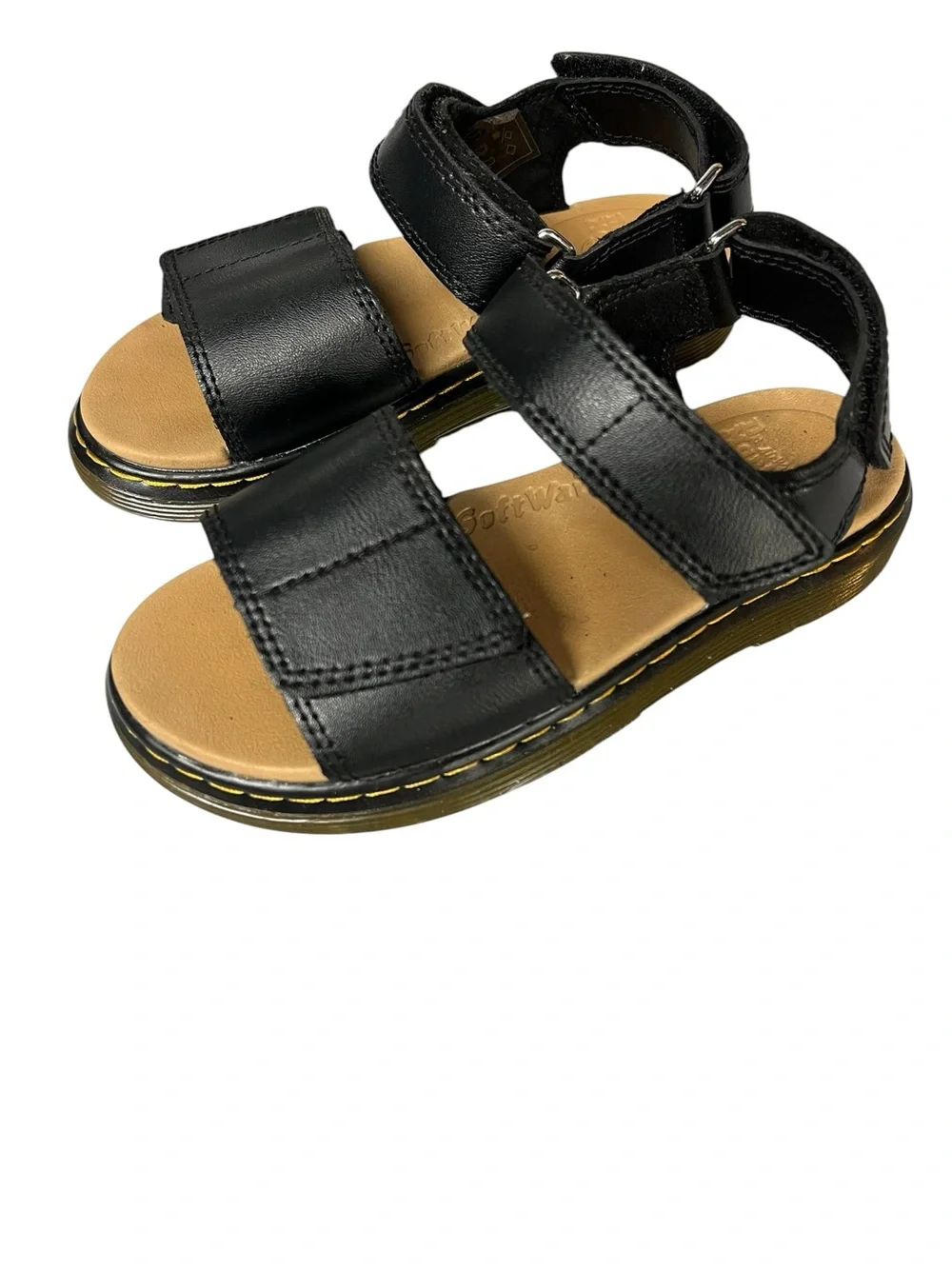 Dr. Martens Youth Romi Sandals Size 1 Black Velcro